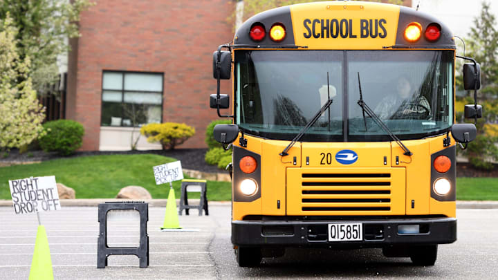 Local bus drivers participate in the 2025 East Region School Bus Road-E-O at Stark County ESC in North Canton. Saturday, April 26, 2025