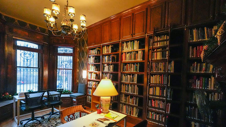 The library at the J.B. Speed mansion. The former home of Speed will be part of the Old Louisville Holiday Home Tour. November 21, 2024
