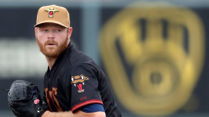 Milwaukee Brewers’ pitcher Brandon Woodruff during a rehabilitation start, following shoulder surgery in November 2023, with the Wisconsin Timber Rattlers on Friday, April 18, 2025, at Neuroscience Group Field at Fox Cities Stadium in Grand Chute, Wis.
Wm. Glasheen USA TODAY NETWORK-Wisconsin