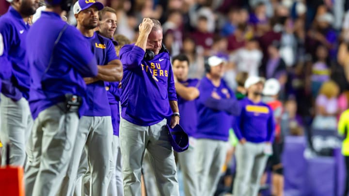 Tigers Head Coach Brian Kelly, LSU Tigers take on the Texas A&M Aggies. October 25, 2025; Baton Rouge, Louisiana, USA; at Tiger Stadium. Saturday, Oct. 25, 2025. Tigers Head Coach Brian Kelly, LSU Tigers take on the Texas A&M Aggies. October 25, 2025; Baton Rouge, Louisiana, USA; at Tiger Stadium. Saturday, Oct. 25, 2025.