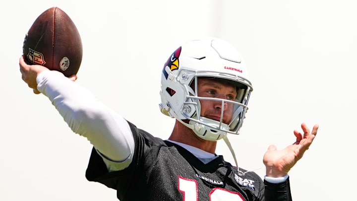 Arizona Cardinals quarterback Jeff Driskel (19) during organized team activities at Dignity Health Arizona Cardinals Training Center.