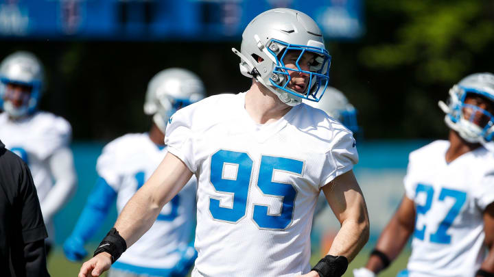 Detroit Lions defensive lineman Mathieu Betts (95) Detroit Lions defensive lineman Mathieu Betts (95)