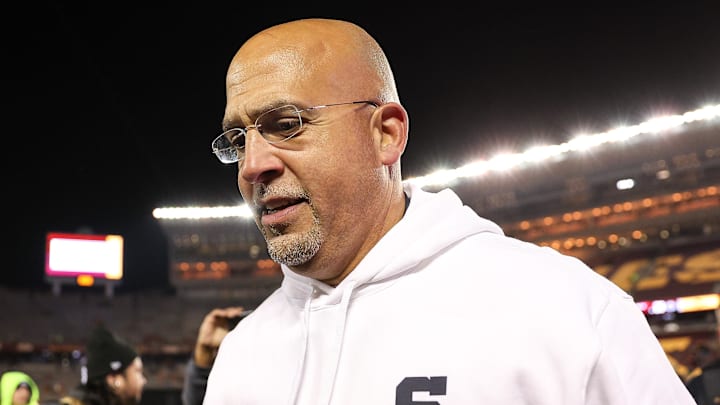 Penn State Nittany Lions head coach James Franklin walks off of the field after the game against the Minnesota Golden Gophers at Huntington Bank Stadium. 