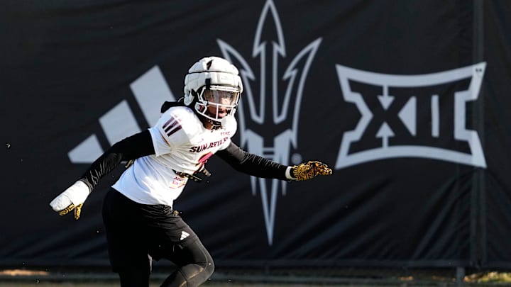 Arizona State Sun Devils defensive back Xavion Alford (2) during workouts at Kajikawa Practice fields on Dec. 20, 2024.