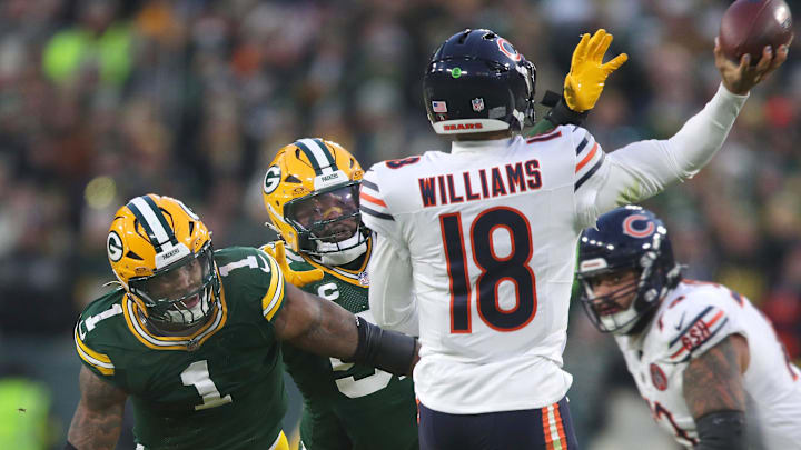 Micah Parsons (1) might have been a big Bears concern against Green Bay on Dec. 7 but the Packers have other pass rushers now that their top one is gone. Micah Parsons (1) might have been a big Bears concern against Green Bay on Dec. 7 but the Packers have other pass rushers now that their top one is gone.