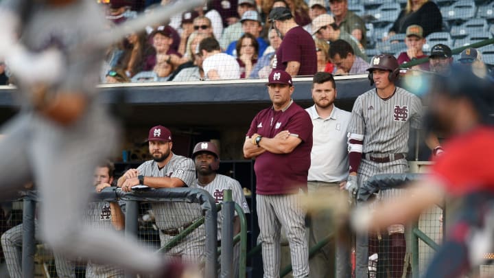 Mississippi State head baseball coach Chris Lemonis watches play against Ole Miss during the Governor   s Cup at Trustmark Park in Pearl, Miss., Tuesday, April 25, 2023.

Tcl Ole Miss Vs Msu