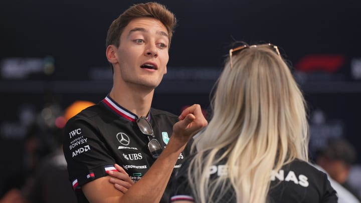 Mercedes driver George Russel speaks at a press conference during preparation day for F1 at Circuit of the Americas on Thursday, Oct. 20, 2022.
Formula One Mlc 00381 Mercedes driver George Russel speaks at a press conference during preparation day for F1 at Circuit of the Americas on Thursday, Oct. 20, 2022.
Formula One Mlc 00381