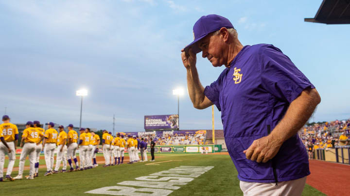 Paul Mainieri takes the field as The LSU Tigers take on Southern Miss in the 2019 NCAA Regional Tournament in Baton Rouge, LA. Sunday, June 2, 2019.
V2lsu Southern Miss Baseball Final 6564
Syndication: LafayetteLA Paul Mainieri takes the field as The LSU Tigers take on Southern Miss in the 2019 NCAA Regional Tournament in Baton Rouge, LA. Sunday, June 2, 2019.
V2lsu Southern Miss Baseball Final 6564
Syndication: LafayetteLA