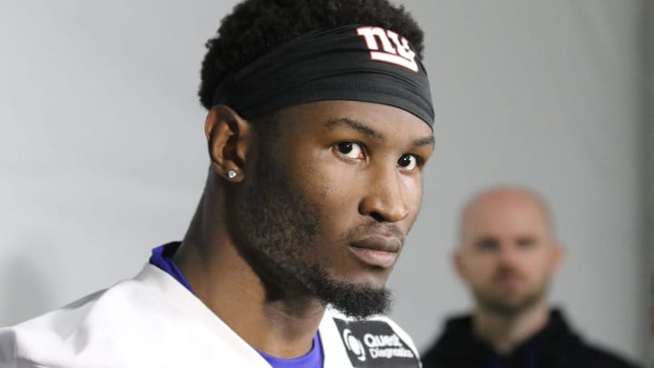 East Rutherford , NJ — May 10, 2024 -- Second-round draft pick safety Tyler Nubin as the NY Giants hold their Rookie Camp and introduce their new draft picks. East Rutherford , NJ — May 10, 2024 -- Second-round draft pick safety Tyler Nubin as the NY Giants hold their Rookie Camp and introduce their new draft picks.