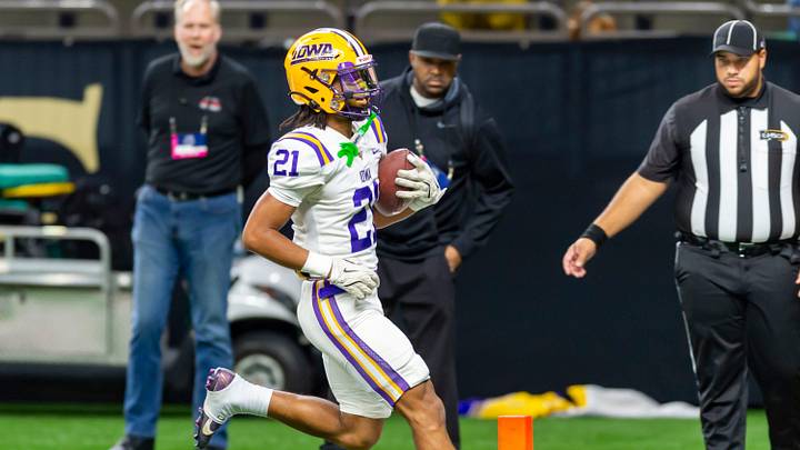 Jeremiah Bushnell 21, North Desoto vs Iowa in the Div II Nonselect LHSAA Football State Champioship. Friday, Dec. 12, 2025. Jeremiah Bushnell 21, North Desoto vs Iowa in the Div II Nonselect LHSAA Football State Champioship. Friday, Dec. 12, 2025.