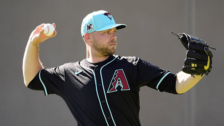 Arizona Diamondbacks pitcher Corbin Burnes during spring training workouts at Salt River Fields at Talking Stick on Feb. 18, 2025, in Scottsdale. Arizona Diamondbacks pitcher Corbin Burnes during spring training workouts at Salt River Fields at Talking Stick on Feb. 18, 2025, in Scottsdale.