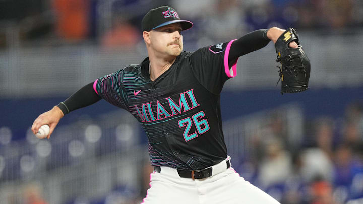 Miami Marlins starting pitcher Janson Junk