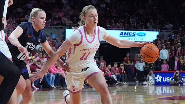 Emily Ryan and Iowa State hit the road to face Kansas in Big 12 Conference play on Saturday.