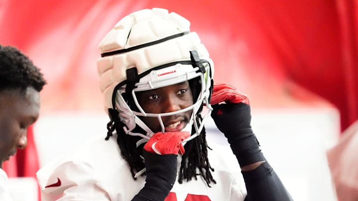 Arizona Cardinals defensive end Darius Robinson (56) during practice at Dignity Health Arizona Cardinals Training Center in Tempe, Ariz., on Wednesday, Aug. 21, 2024.
