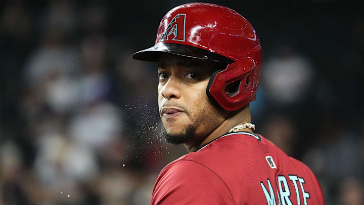 Arizona Diamondbacks Ketel Marte (4) steps to the plate against the Texas Rangers in the eighth inning at Chase Field on Sept. 3, 2025. Arizona Diamondbacks Ketel Marte (4) steps to the plate against the Texas Rangers in the eighth inning at Chase Field on Sept. 3, 2025.