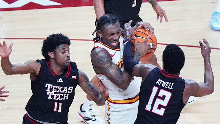 Texas Tech Red Raiders guard Jaylen Petty  and guard Donovan Atwell 