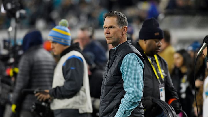 Trent Baalke, the general manager of the Jacksonville Jaguars on the sidelines before the start of Trent Baalke, the general manager of the Jacksonville Jaguars on the sidelines before the start of