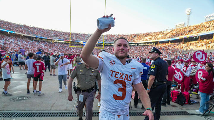 Quinn Ewers after Texas's win over Oklahoma.
