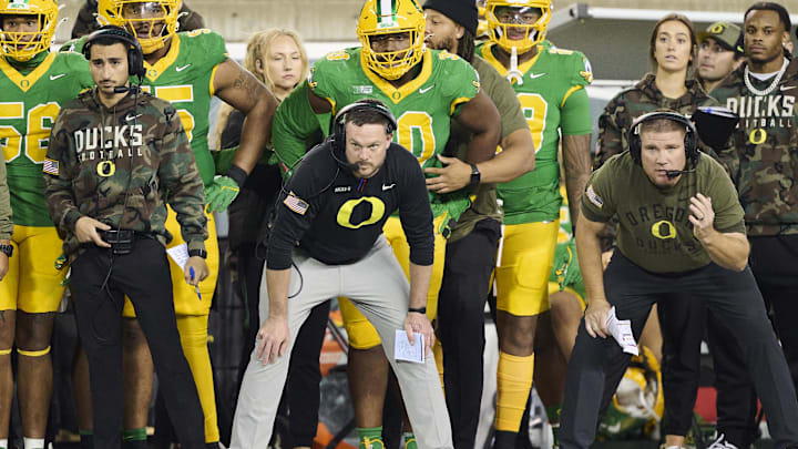 Oregon has clinched a spot in the Big Ten title game in its first year in the conference.