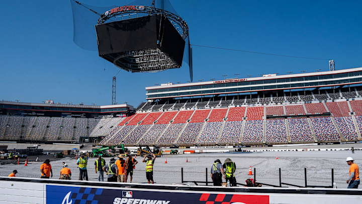The Speedway Classic at Bristol Motor Speedway between the Braves and Reds will be the first MLB game ever played in a NASCAR track. 