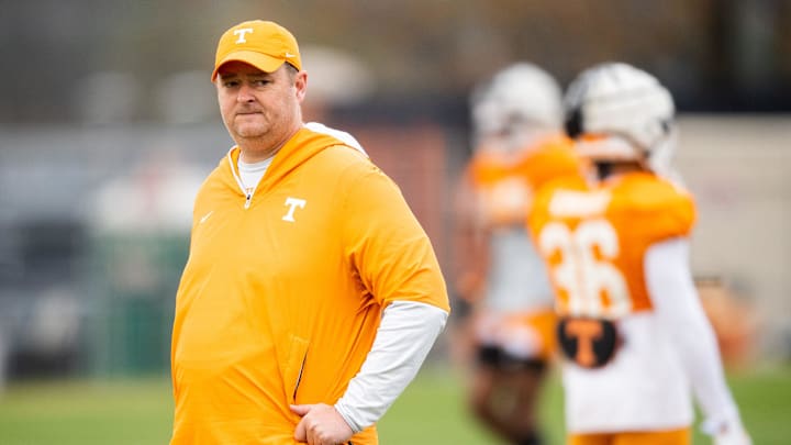 Tennessee head coach Josh Heupel during spring football practice on Tuesday, March 28, 2023.

Kns Vols Football Practice Bp