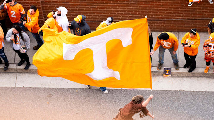 The Vol Walk before a college football game between Tennessee and UTEP at Neyland Stadium in Knoxville, Tenn., Saturday, Nov. 23, 2024.
