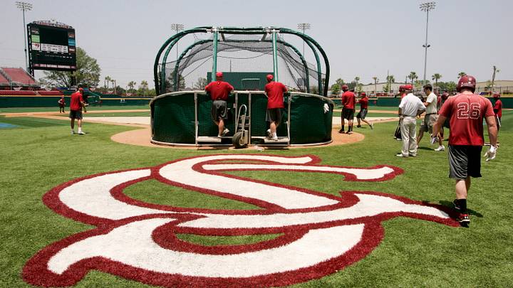 June 10, 2011; Columbia, SC, USA; South Carolina Gamecocks players take batting practice at Carolina Stadium in preparation for the Columbia Super Regional of the NCAA Baseball Tournament. Mandatory Credit: Jeff Blake-USA TODAY Sports June 10, 2011; Columbia, SC, USA; South Carolina Gamecocks players take batting practice at Carolina Stadium in preparation for the Columbia Super Regional of the NCAA Baseball Tournament. Mandatory Credit: Jeff Blake-USA TODAY Sports