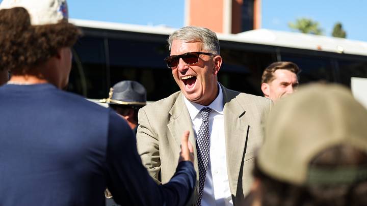 Sep 5, 2026; Tucson, Arizona, USA;  Arizona Wildcats head coach Brent Brennan reacts before walking down the Wildcat Walk before the start of the game against the Northern Arizona Lumberjacks at Casino Del Sol Stadium.  Mandatory Credit: Aryanna Frank-Imagn Images