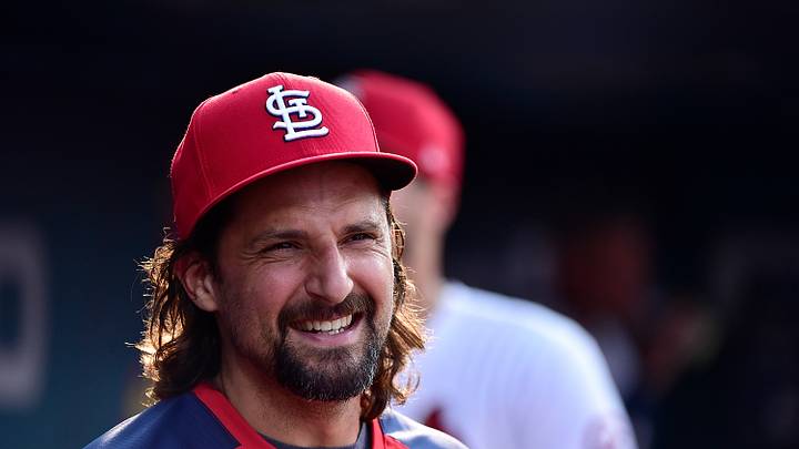 Jul 22, 2021; St. Louis, Missouri, USA; St. Louis Cardinals hitting coach Jeff Albert (54) walks through the dugout before a game against the Chicago Cubs at Busch Stadium. Mandatory Credit: Jeff Curry-USA TODAY Sports Jul 22, 2021; St. Louis, Missouri, USA; St. Louis Cardinals hitting coach Jeff Albert (54) walks through the dugout before a game against the Chicago Cubs at Busch Stadium. Mandatory Credit: Jeff Curry-USA TODAY Sports