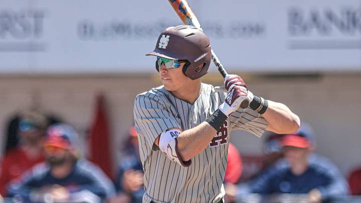 Mississippi State's Ace Reese (3) bats against Ole Miss in Oxford, Miss. on Saturday, March 28, 2026. Mississippi State's Ace Reese (3) bats against Ole Miss in Oxford, Miss. on Saturday, March 28, 2026.