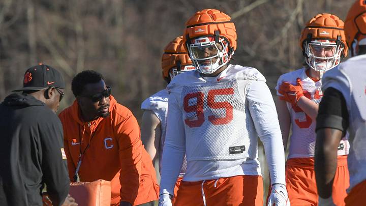 Clemson defender Amare Adams (95) aims to break out in his sophomore season with the program.