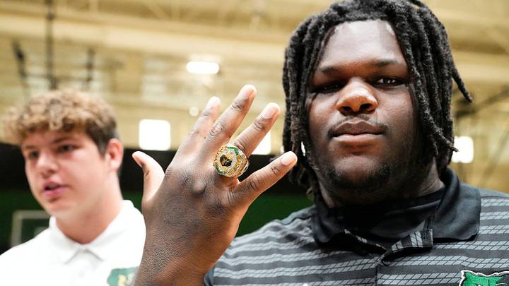Dajohn Yarborough shows off his state championship ring for Basha High in Arizona. Dajohn Yarborough shows off his state championship ring for Basha High in Arizona.