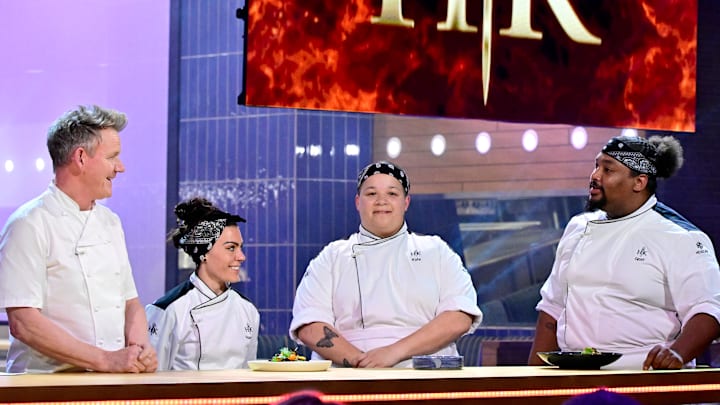 Hell's Kitchen Season 23 episode 15 final three chefs with Gordon Ramsay