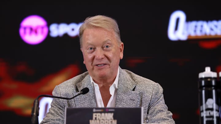 Promoter Frank Warren during the Joe Joyce v Derek Chisora Final Press Conference in London O2 on July 25, 2024. Warren has joined DAZN. Promoter Frank Warren during the Joe Joyce v Derek Chisora Final Press Conference in London O2 on July 25, 2024. Warren has joined DAZN.