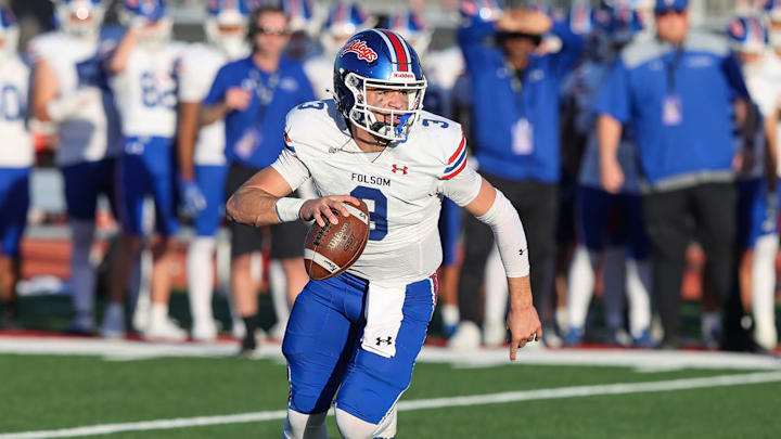 Ryder Lyons carries during CIF State Division 1-A title game.