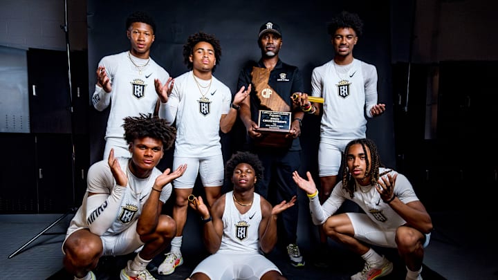 Servite Track athletes pose with CIF state Track and field trophy. These track stars are also key members of Servite's top ranked football squad. Servite Track athletes pose with CIF state Track and field trophy. These track stars are also key members of Servite's top ranked football squad.