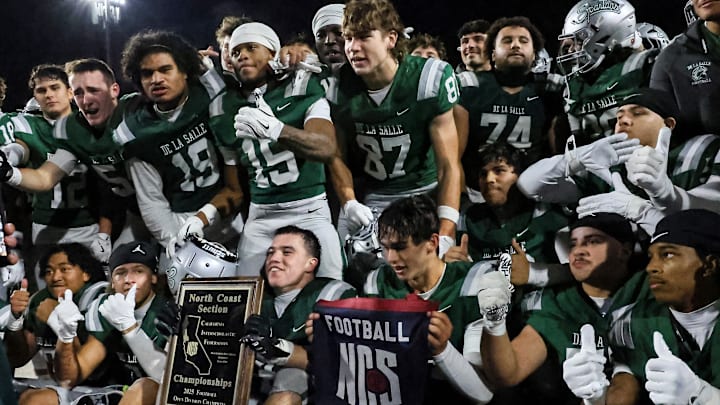 De La Salle celebrated its 33rd straight championship on Nov. 21 at Diablo Valley College with a hard-fought 24-17 win over Pittsburg