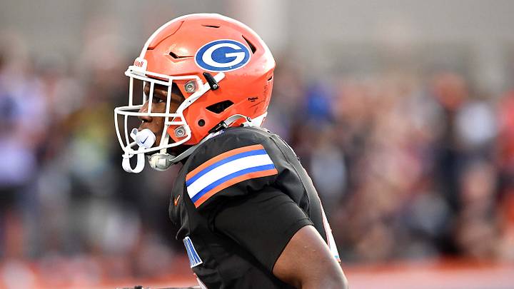 Bishop Gorman's Noah Cole carries the football during Gorman's 38-28 win over St. John Bosco in the 2026 season opener. Bishop Gorman's Noah Cole carries the football during Gorman's 38-28 win over St. John Bosco in the 2026 season opener.