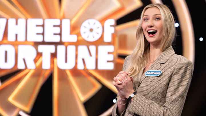 CELEBRITY WHEEL OF FORTUNE – “Justin Long, Rachael Harris and Cameron Brink” – Celebrity contestants spin to win for charity with Justin Long (Smile Train), Rachael Harris (UCP of Central Florida) and Cameron Brink (Next22 Foundation, a Players Philanthropy Fund Program). Pat Sajak hosts alongside Vanna White. (Disney/Casey Durkin) -CAMERON BRINK- CELEBRITY WHEEL OF FORTUNE – “Justin Long, Rachael Harris and Cameron Brink” – Celebrity contestants spin to win for charity with Justin Long (Smile Train), Rachael Harris (UCP of Central Florida) and Cameron Brink (Next22 Foundation, a Players Philanthropy Fund Program). Pat Sajak hosts alongside Vanna White. (Disney/Casey Durkin) -CAMERON BRINK-