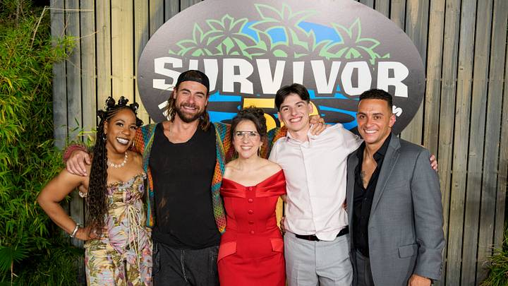Survivor 50 finale cast at the live event