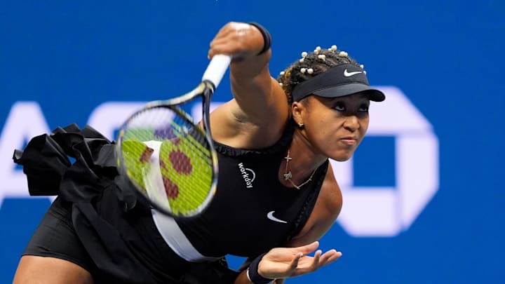 Aug 29, 2024; Flushing, NY, USA; Naomi Osaka (JPN) hits to Karolina Muchova (CZE) on day four of the 2024 U.S. Open tennis tournament at USTA Billie Jean King National Tennis Center. Mandatory Credit: Robert Deutsch-Imagn Images Aug 29, 2024; Flushing, NY, USA; Naomi Osaka (JPN) hits to Karolina Muchova (CZE) on day four of the 2024 U.S. Open tennis tournament at USTA Billie Jean King National Tennis Center. Mandatory Credit: Robert Deutsch-Imagn Images
