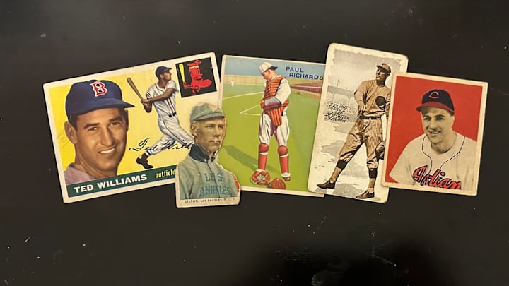Assorted baseball cards, 1911-1955