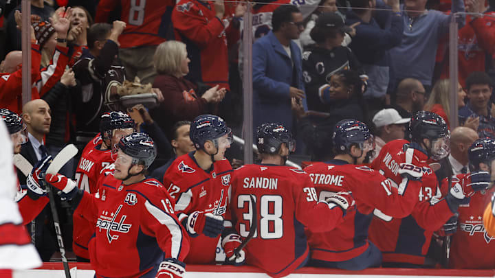 Jakub Vrana, Washington Capitals Mandatory Credit: Geoff Burke-Imagn Images