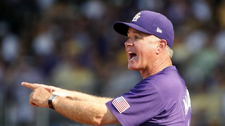 South Carolina baseball coach Paul Mainieri when he was the head coach at LSU