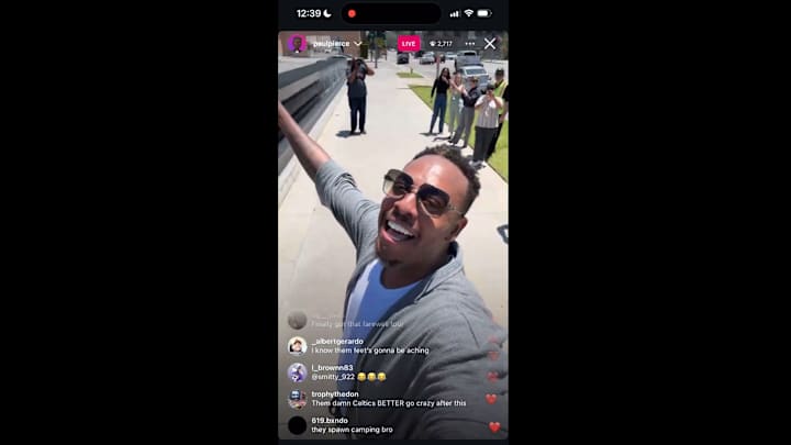 Pierce walked 20 miles on Thursday