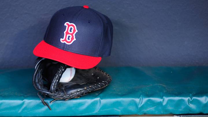 Apr 16, 2013; Cleveland, OH, USA; A Red Sox cap, a glove and a baseball sit in the dugout prior to a game against the Cleveland Indians at Progressive Field. Boston won 7-2. Mandatory Credit: David Richard-USA TODAY Sports Apr 16, 2013; Cleveland, OH, USA; A Red Sox cap, a glove and a baseball sit in the dugout prior to a game against the Cleveland Indians at Progressive Field. Boston won 7-2. Mandatory Credit: David Richard-USA TODAY Sports
