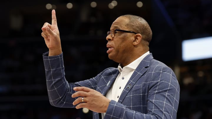 UNC basketball head coach Hubert Davis UNC basketball head coach Hubert Davis