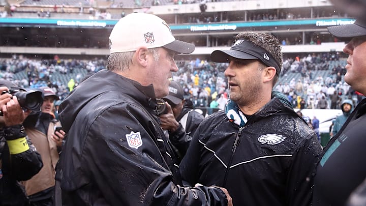 Doug Pederson (L) Jacksonville Jaguars, Nick Sirianni (R) Philadelphia Eagles