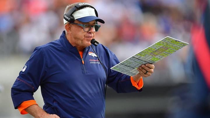 Oct 11, 2026; Inglewood, California, USA; Denver Broncos head coach Sean Payton calls a play against the Los Angeles Chargers during the second half at SoFi Stadium. Oct 11, 2026; Inglewood, California, USA; Denver Broncos head coach Sean Payton calls a play against the Los Angeles Chargers during the second half at SoFi Stadium.
