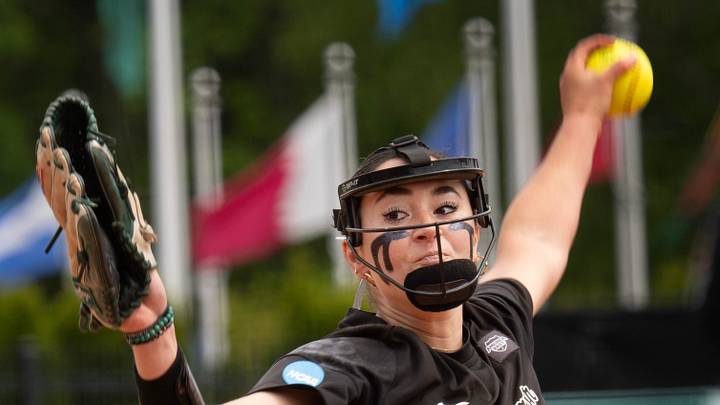 Binghamton’s Brianna Roberts pitches against Stanford during the Eugene NCAA Softball Regional on May 16, 2025. Binghamton’s Brianna Roberts pitches against Stanford during the Eugene NCAA Softball Regional on May 16, 2025.